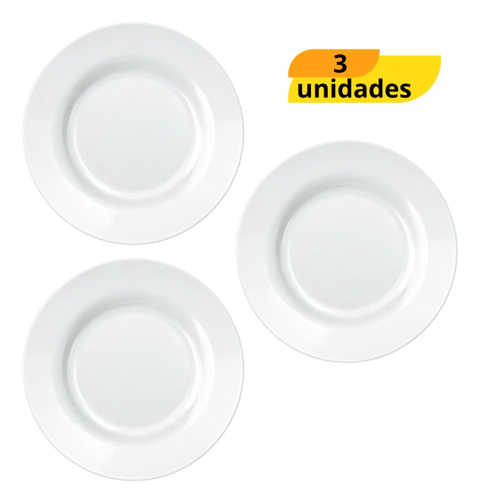 Prato Opaline Menu Raso 24cm Nadir - Cx 3 Unidades