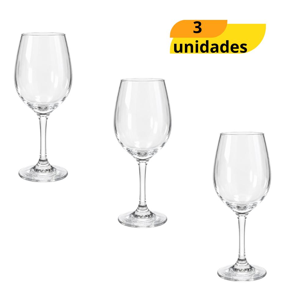 Taça Barone Vinho 385ml Nadir - Cx 3 Unidades