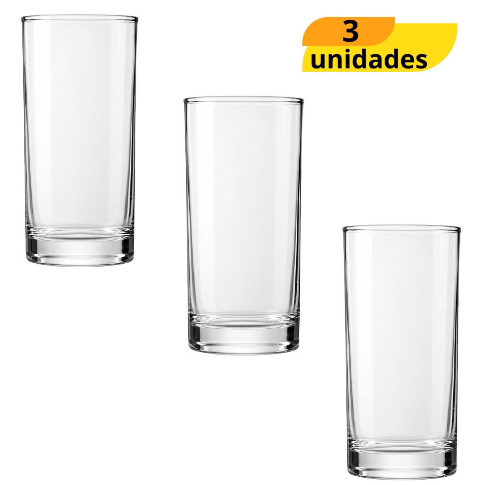 Copo Cylinder Agua e Suco 300ml - Cx 3 Unidades