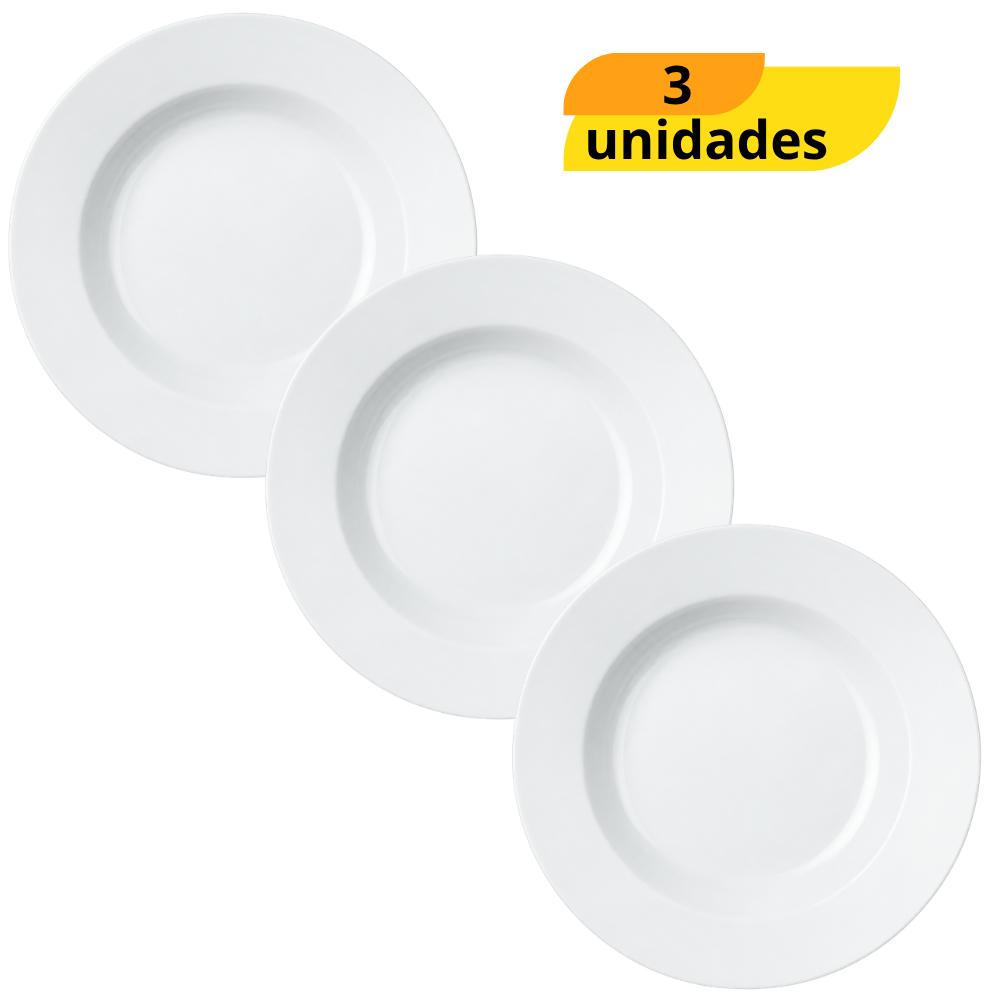 Prato Opaline Menu Fundo Nadir - Cx 3 Unidades