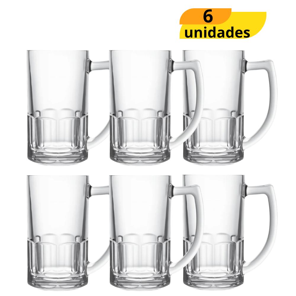 Caneca Chopp Kassel Pirâmides - Cx 6 Unidades