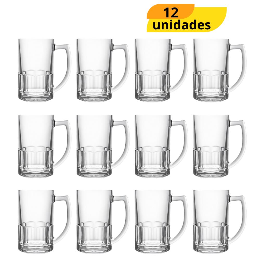 Caneca Chopp Kassel Pirâmides - Cx 12 Unidades