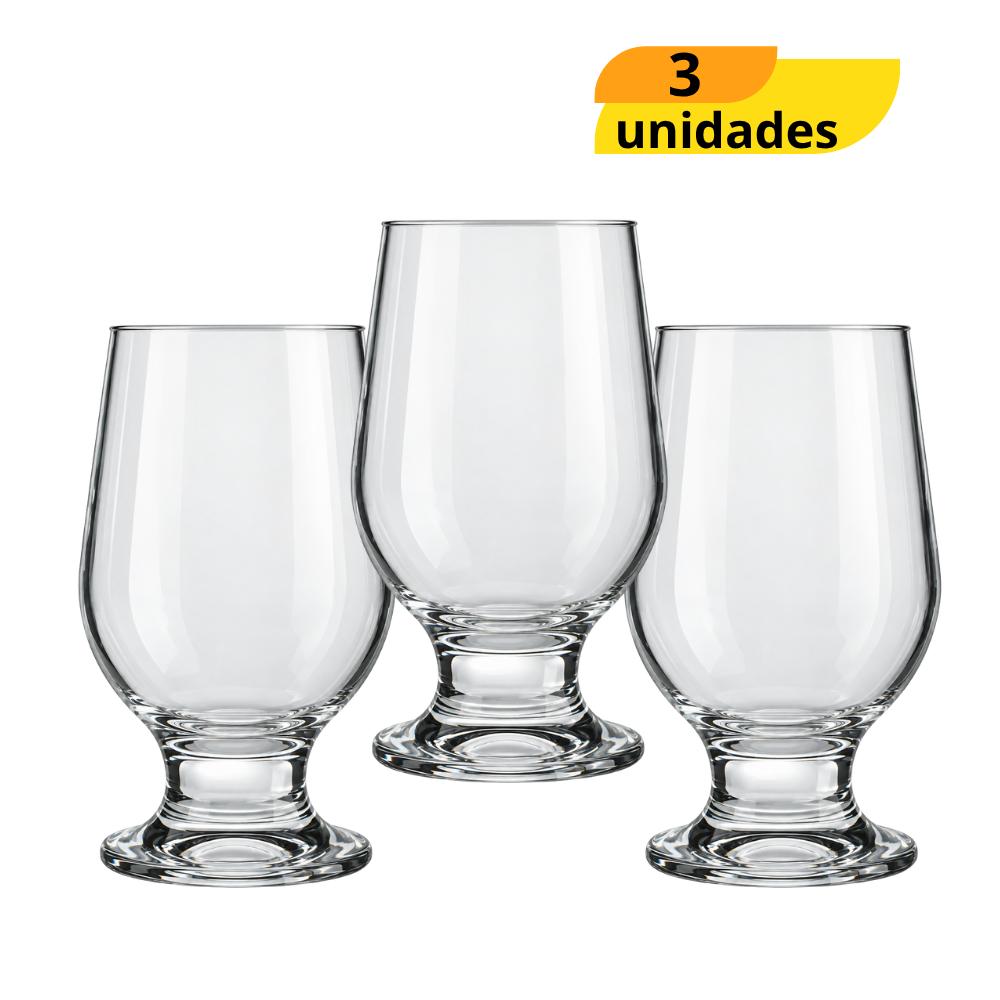 Taça Paulista Cerveja 300ml Nadir - Cx 3 Unidades