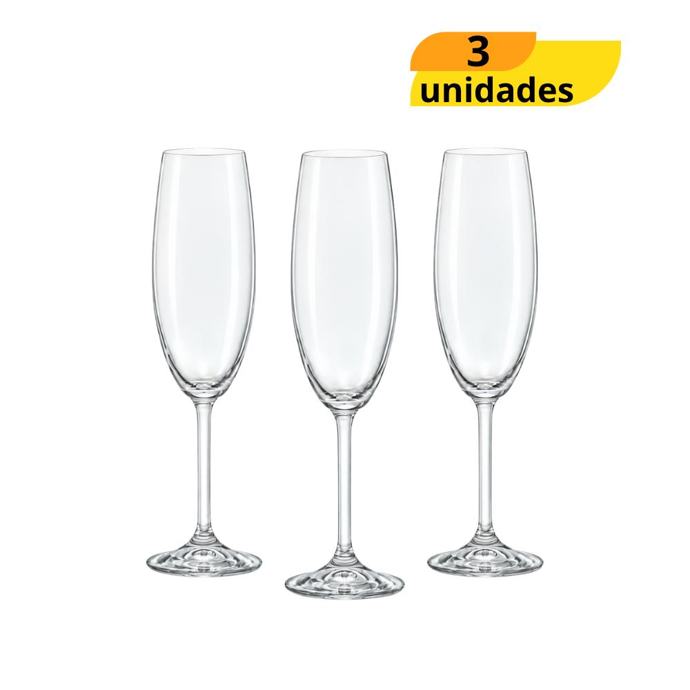 Taça Flauta Gastro Vino 220ml MCD - Cx 3 Unidades