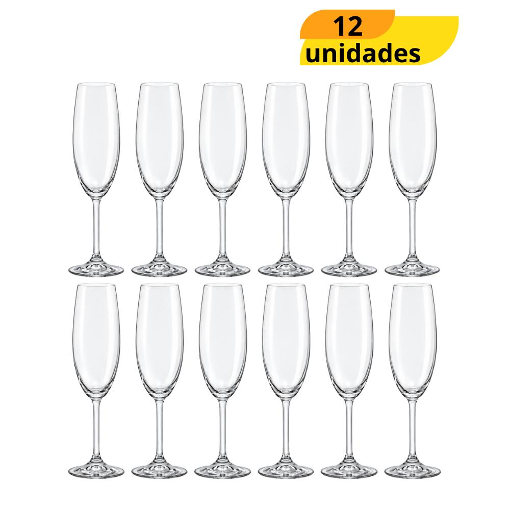 Taça Flauta Gastro Vino 220ml MCD - Cx 12 Unidades