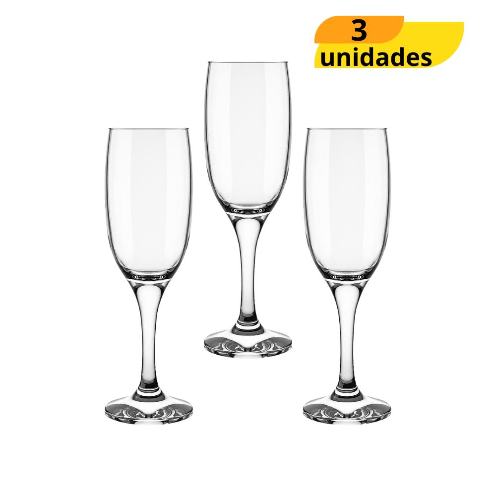 Taça Windsor Champanhe 210ml Nadir - Cx 3 Unidades