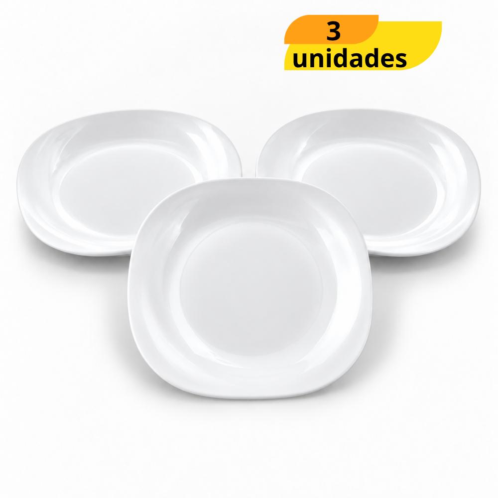 Prato Opaline Plaza Raso 27cm Nadir - Cx 3 Unidades