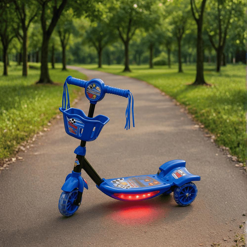 Patinete com Cesta Azul