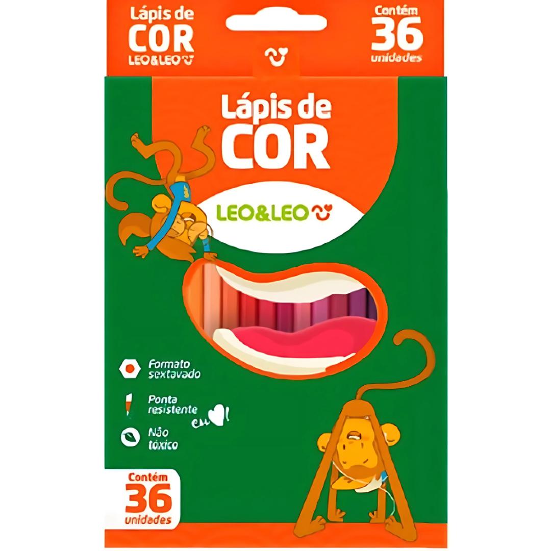 Lapis 36 Cores Plast Sext Leo E Leo