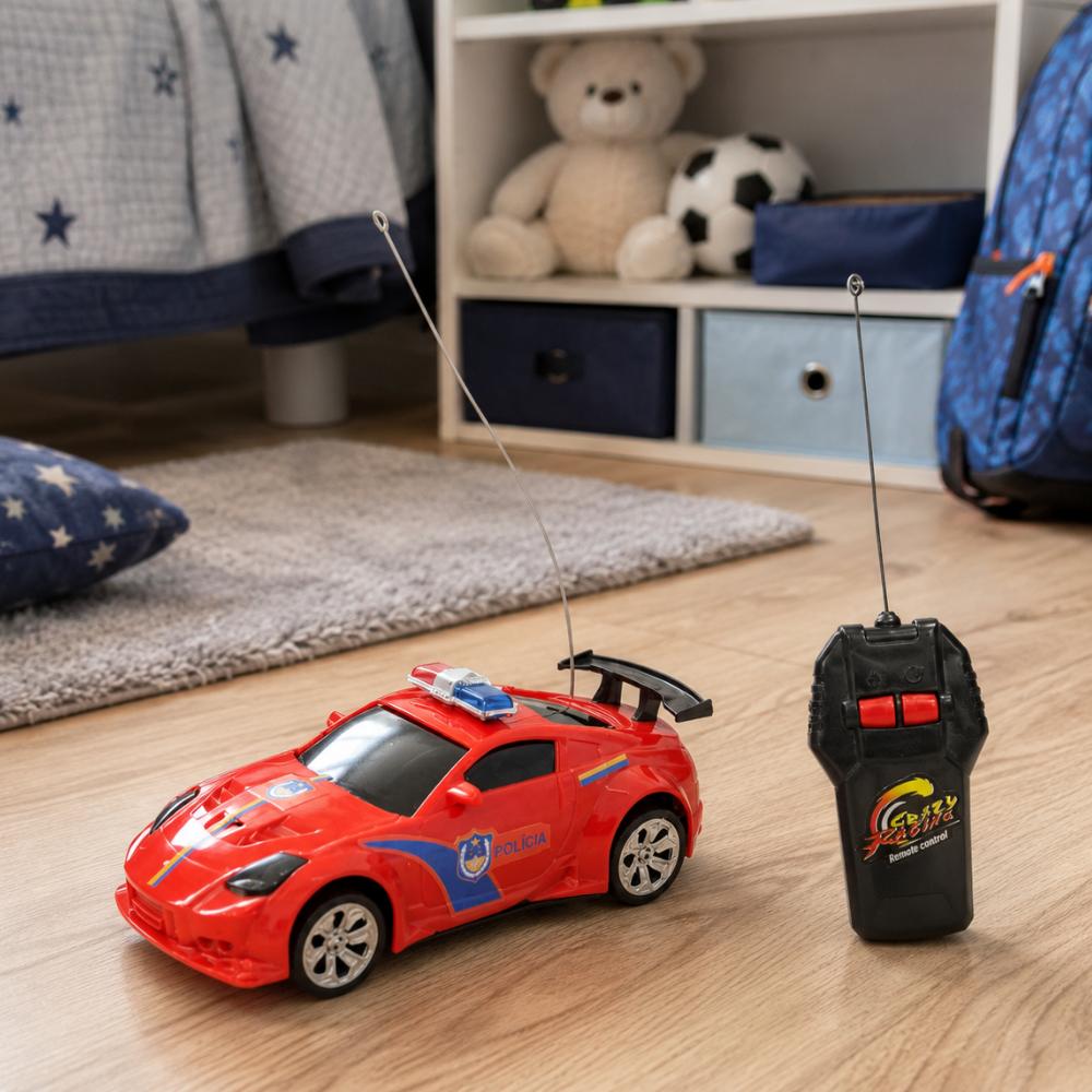 Carro de Polícia Controle Remoto Sem Fio DM Toys