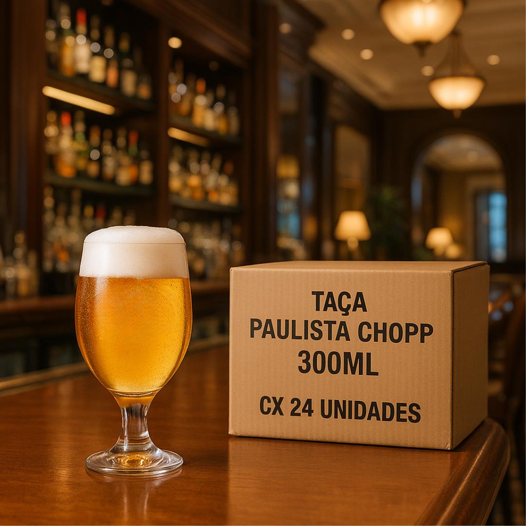 Taça Paulista Chopp 300Ml - Cx 24 Unidades