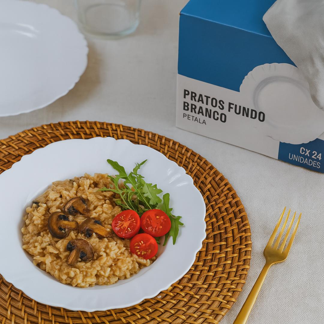 Prato Fundo Branco Petala Duralex - Cx 24 Unidades