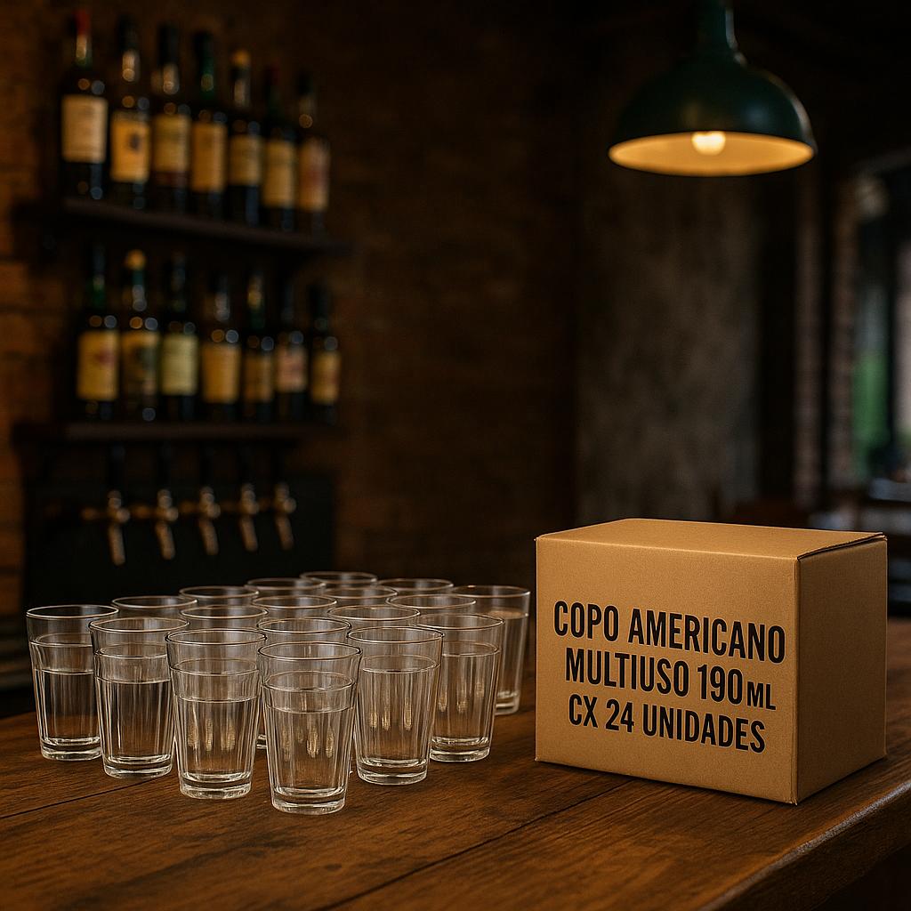 Copo Americano Multiuso 190Ml - Cx 24 Unidades