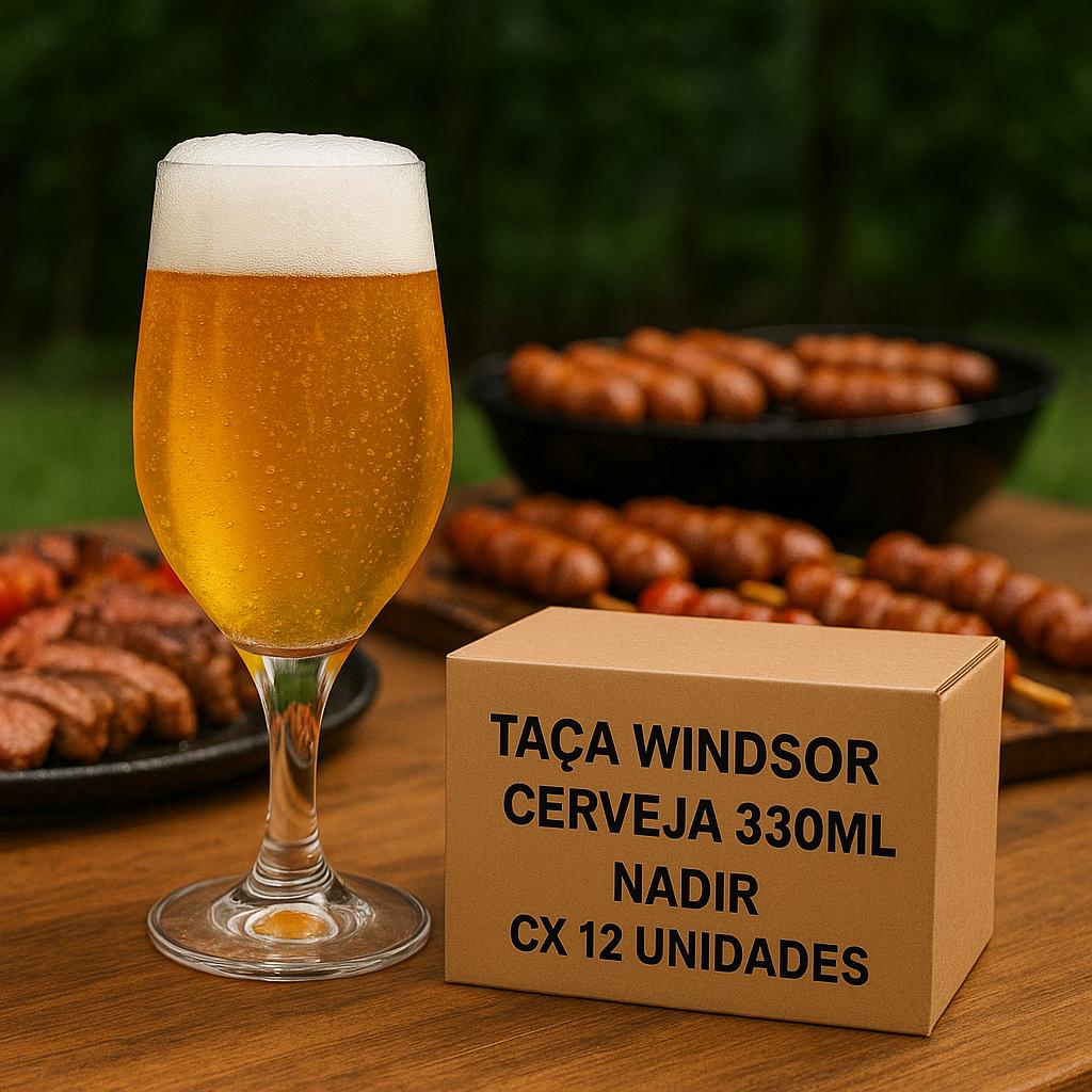 Taça Windsor Cerveja 330Ml Nadir - Cx 12 Unidades