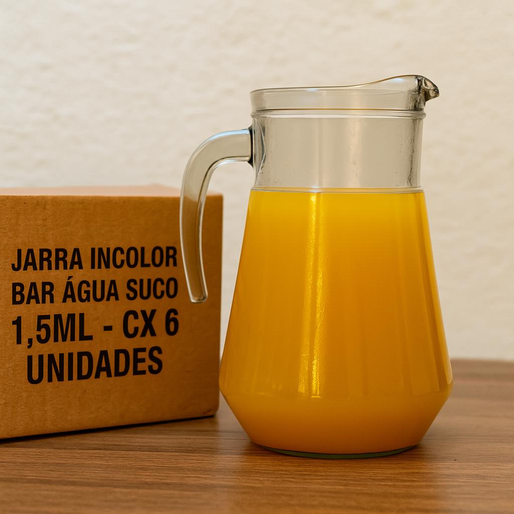 Jarra Incolor Bar Água Suco 1,5ml Nadir - Cx 6 Unidades