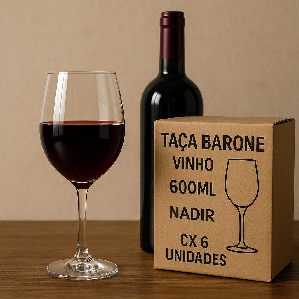 Taca Barone Vinho 600Ml Nadir - Cx 6 Unidades