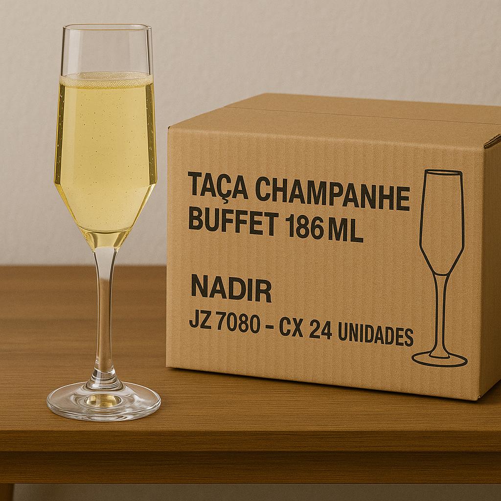 Taca Champanhe Buffet 186Ml Nadir - Cx 24 Unidades
