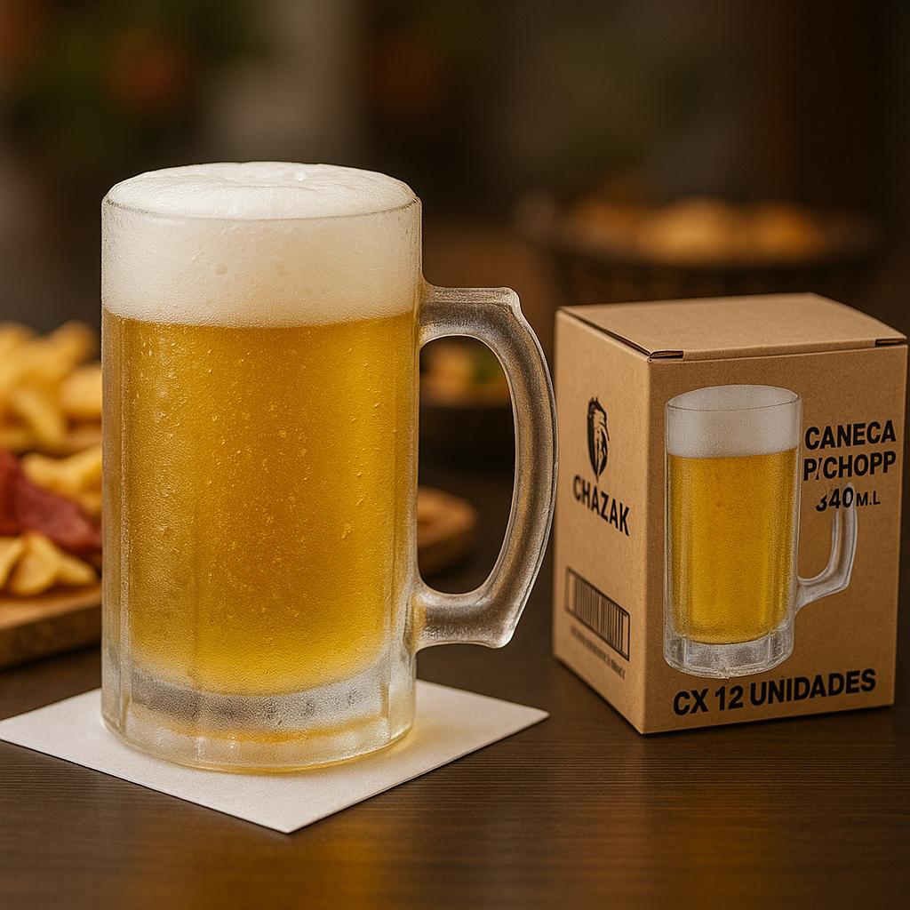 Caneca P/Chopp 340Ml Chazak  - Cx 12 Unidades