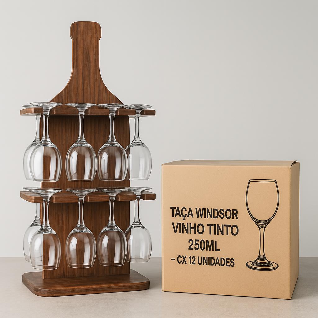 Taça Windsor Vinho Tinto 250Ml - Cx 12 Unidades