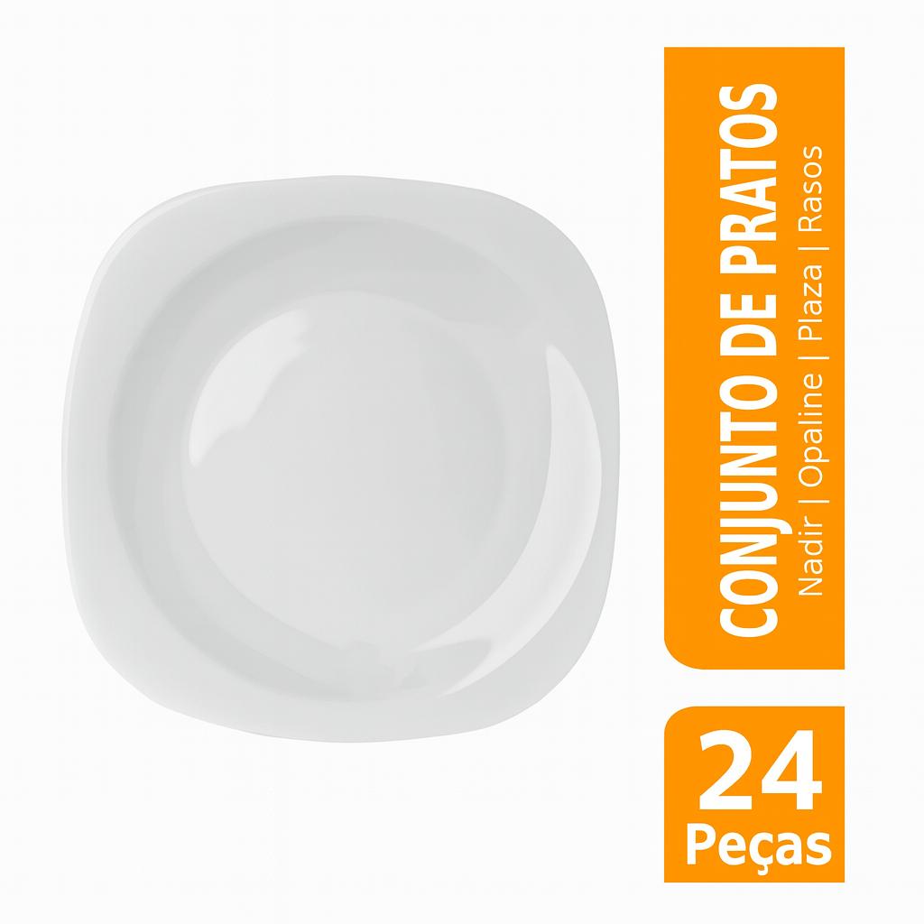Prato Opaline Plaza Fundo Nadir - Cx 24 Unidades