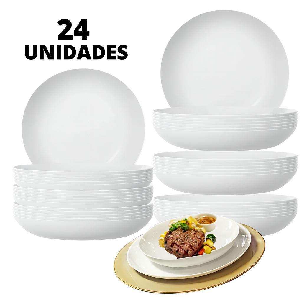 Prato Opaline Duralex Blanc Fundo - Cx 24 Unidades