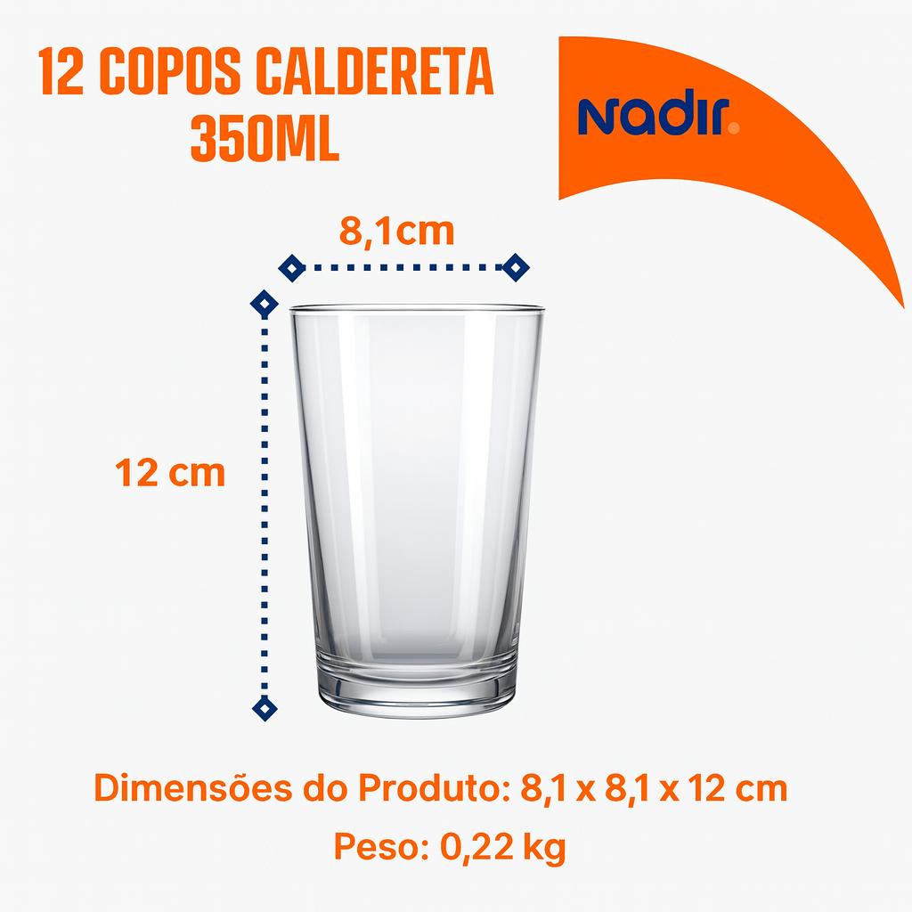 Copo Conica Caldereta 350Ml  Nadir 7701 - Cx 12 Unidades