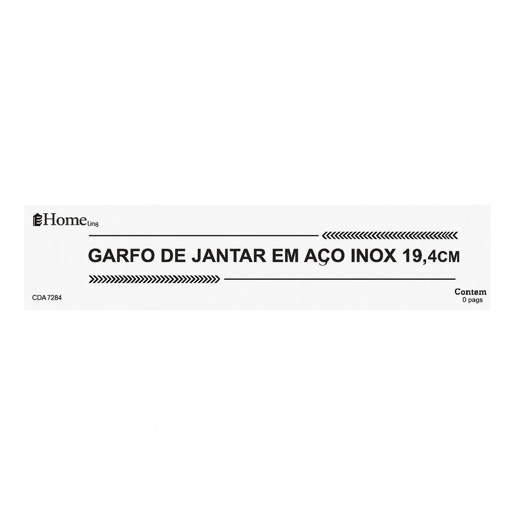 Garfo De Mesa Inteirico 19,4Cm Chazak Cda - Cx 12 Unidades