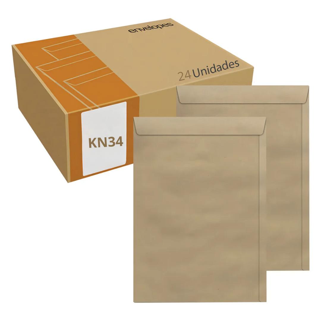 Envelope Saco Kn34 Natural  - Cx 24 Unidades