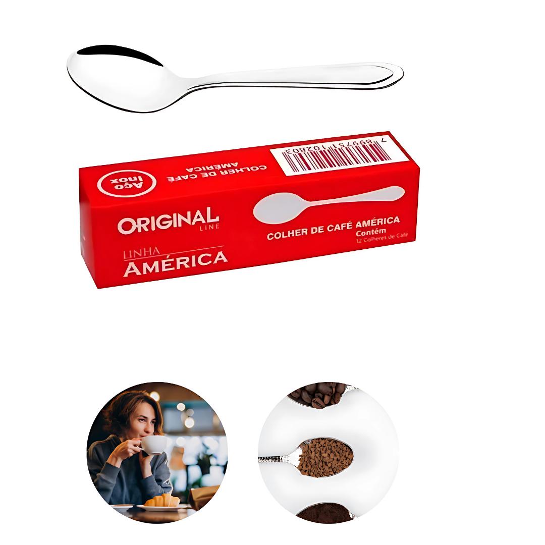 Colher De Café America Original Line - Cx 12 Unidades