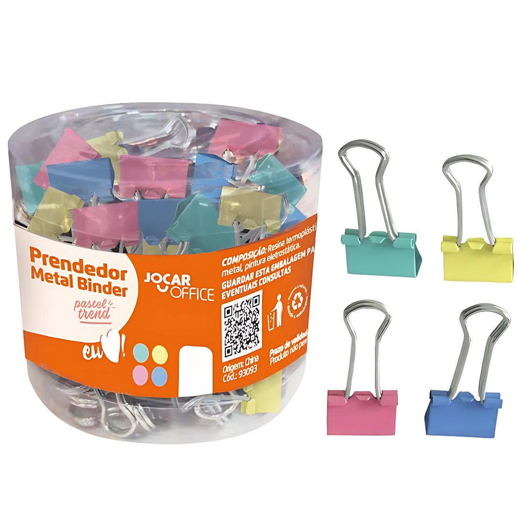 Prendedor Metal Blinder Simples - Cx 48 Unidades