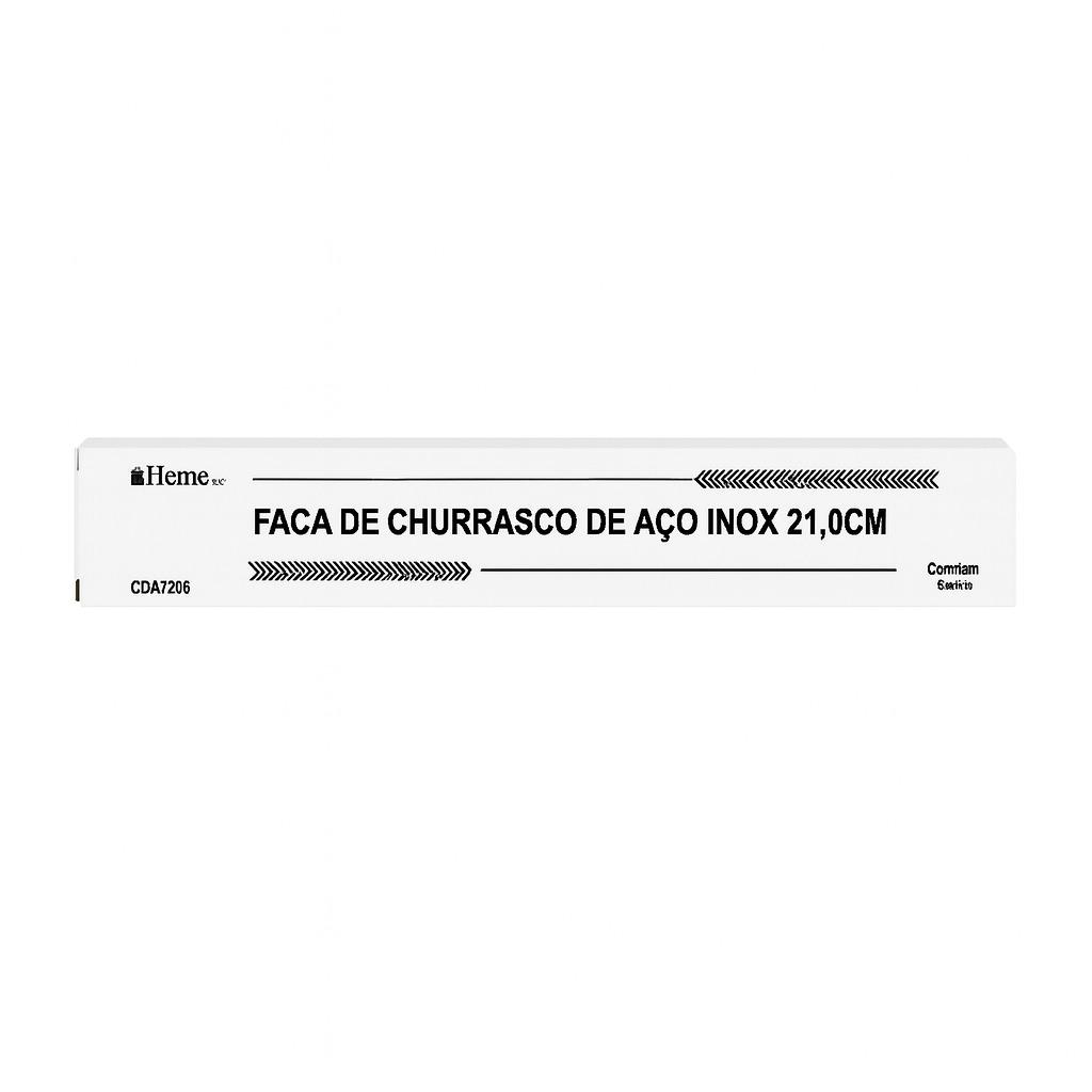 Faca De Churrasco Inteirico 21Cm  - Cx 12 Unidades