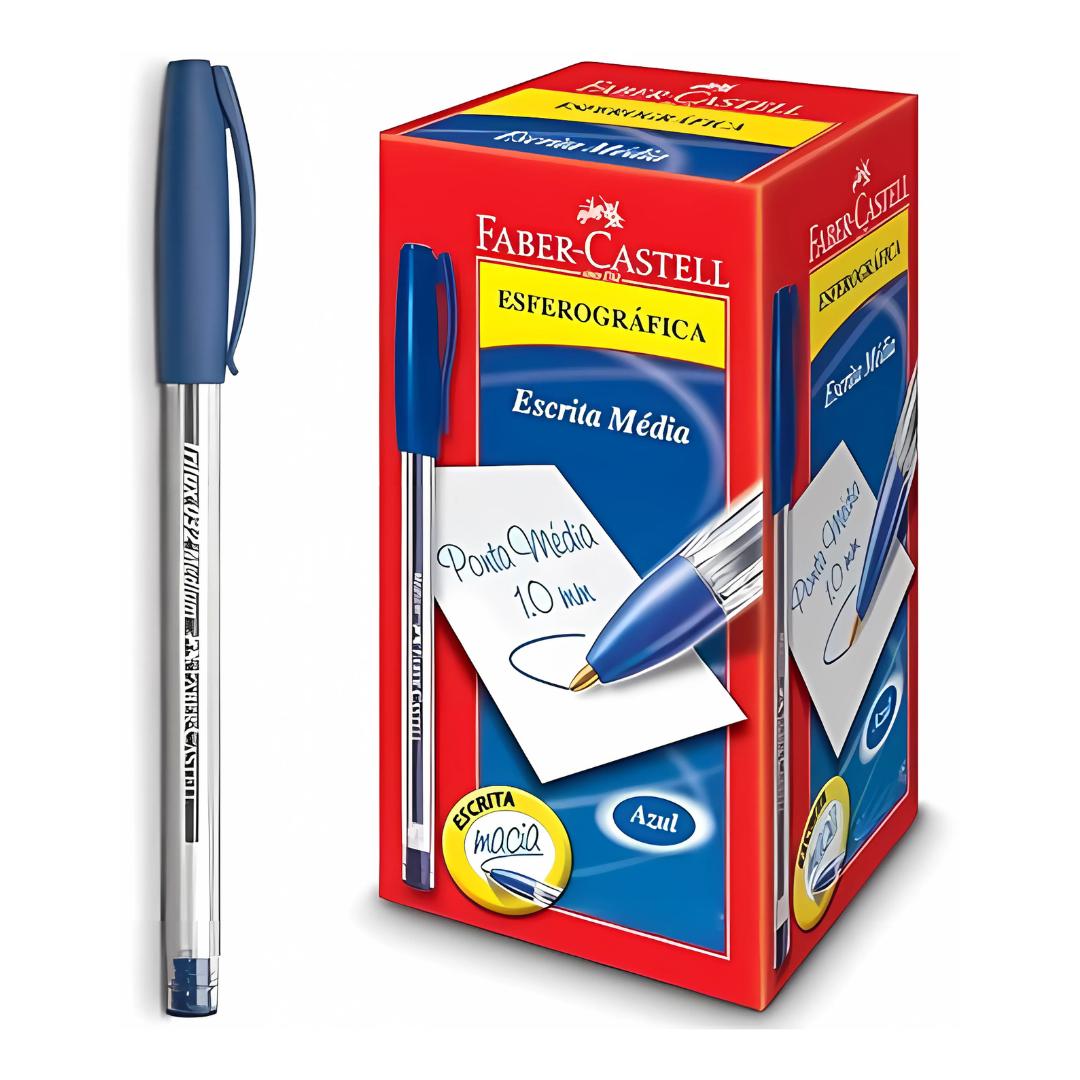Caneta Esf Trilux Media Az Faber  - Cx 50 Unidades