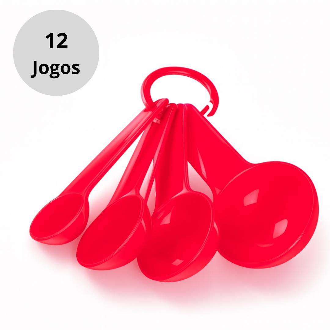 Jogo Colher Medidora 4Pc Injetemp 3900 - Cx 12 Unidades