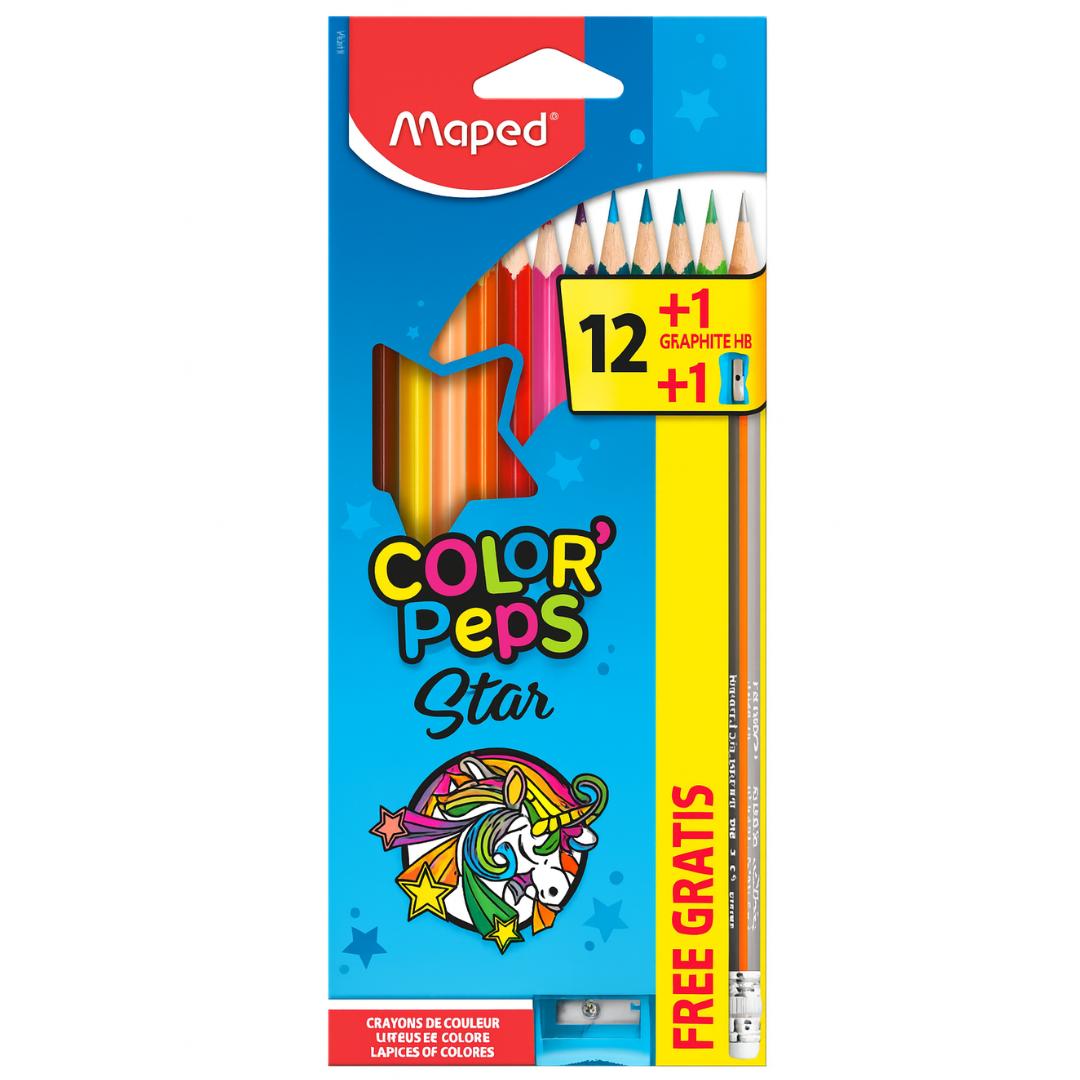 Lapis De Cor Colorpeps Star 12 Cores Maped  - Cx 6 Unidades