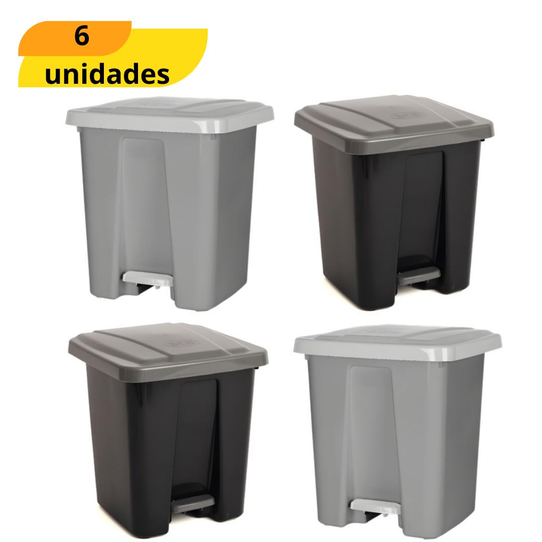 Lixeira Plus 15Lts C/Pedal Mb 0761 - Cx 6 Unidades