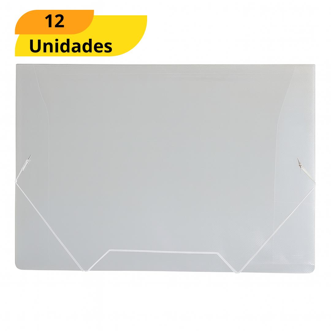 Pasta Elastico Oficio Cristal Acp  - Cx 12 Unidades