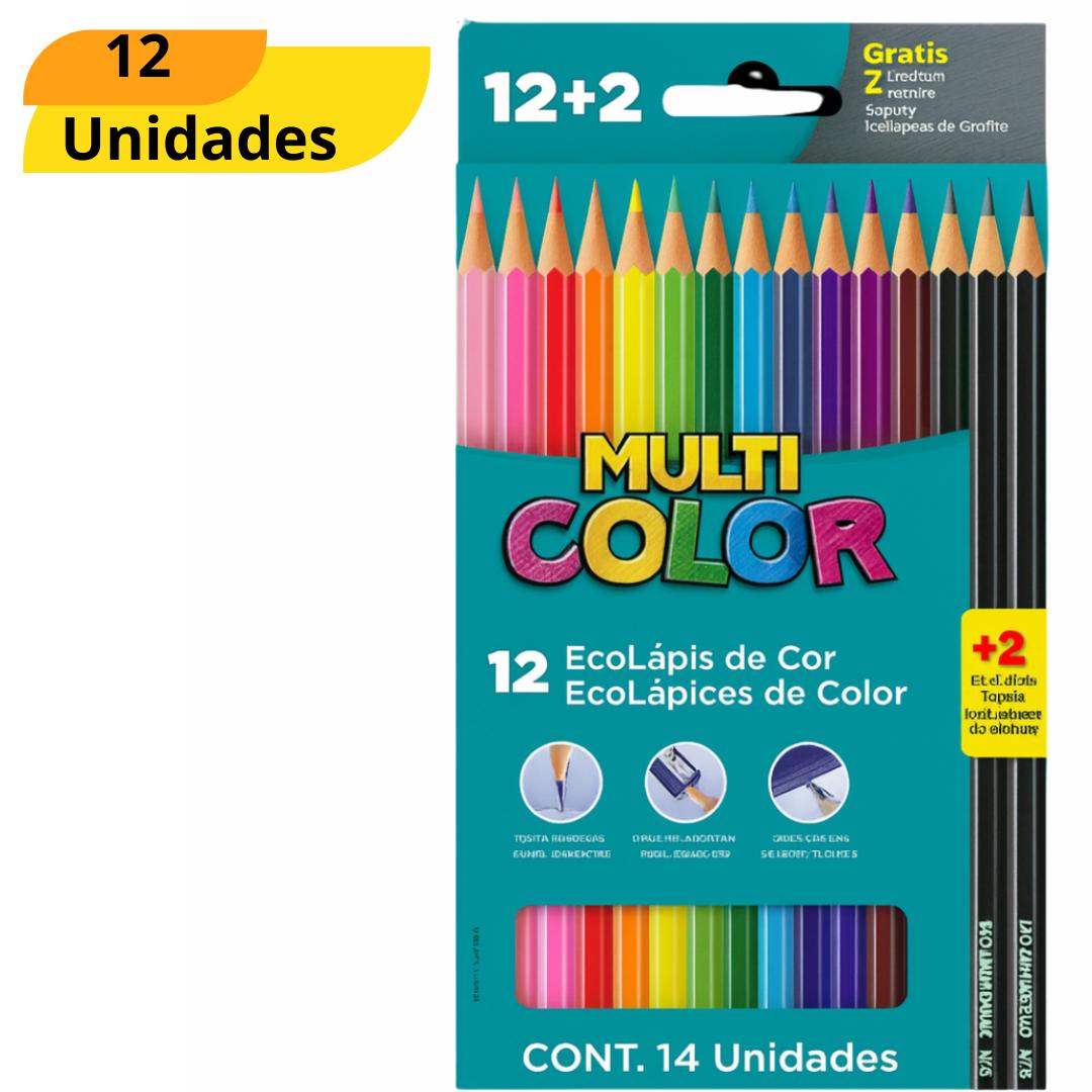 Multicolor Supert 12Cores +2Lp Grafite Faber  - Cx 12 Unidades