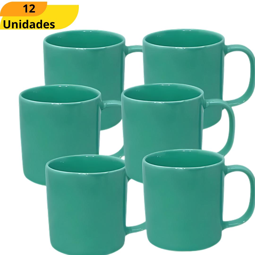 Caneca Reta 200Ml Verde Rr  - Cx 12 Unidades