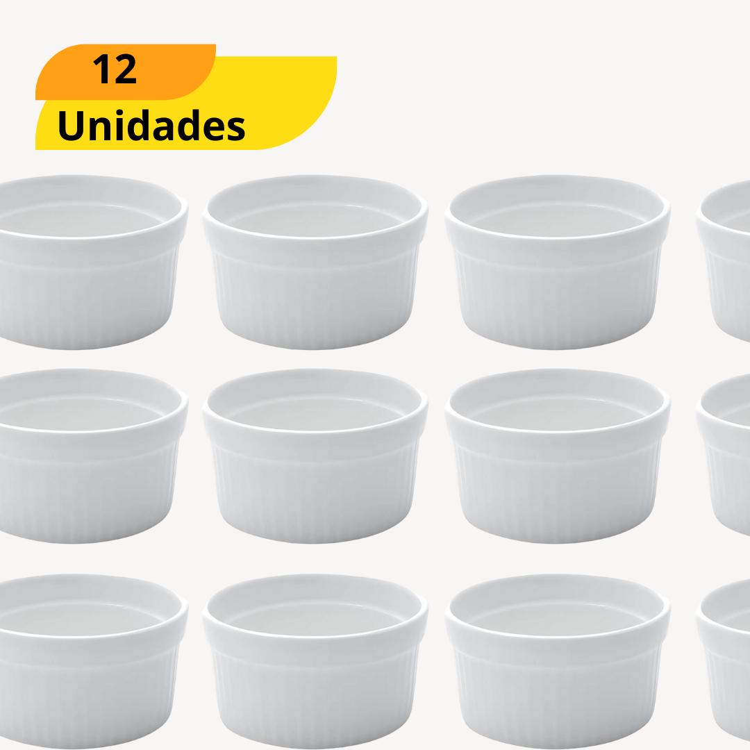 Ramequim De Porcelana Classic Branca Coliseu  - Cx 12 Unidades