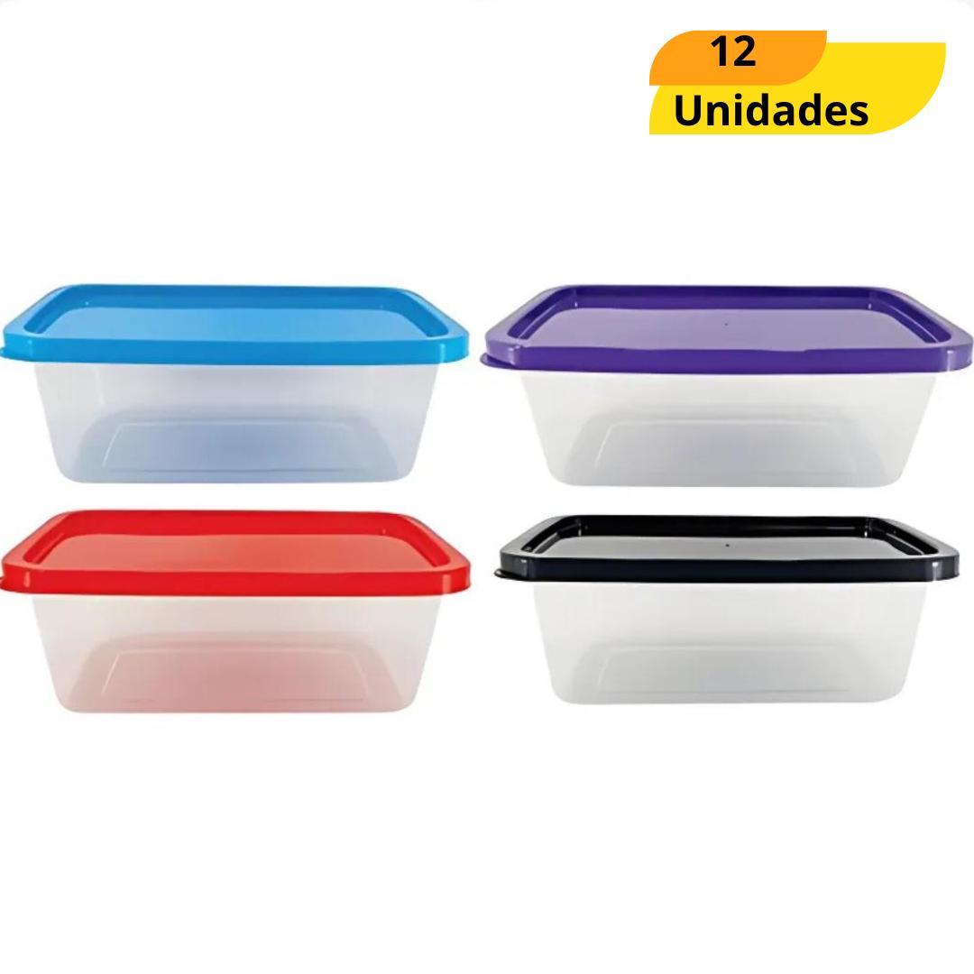 Pote Retangular 1Lt Alvini  - Cx 12 Unidades