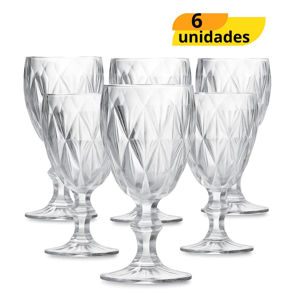 Taça De Vidro 310Ml  Diamond Chazak - Cx 6 Unidades