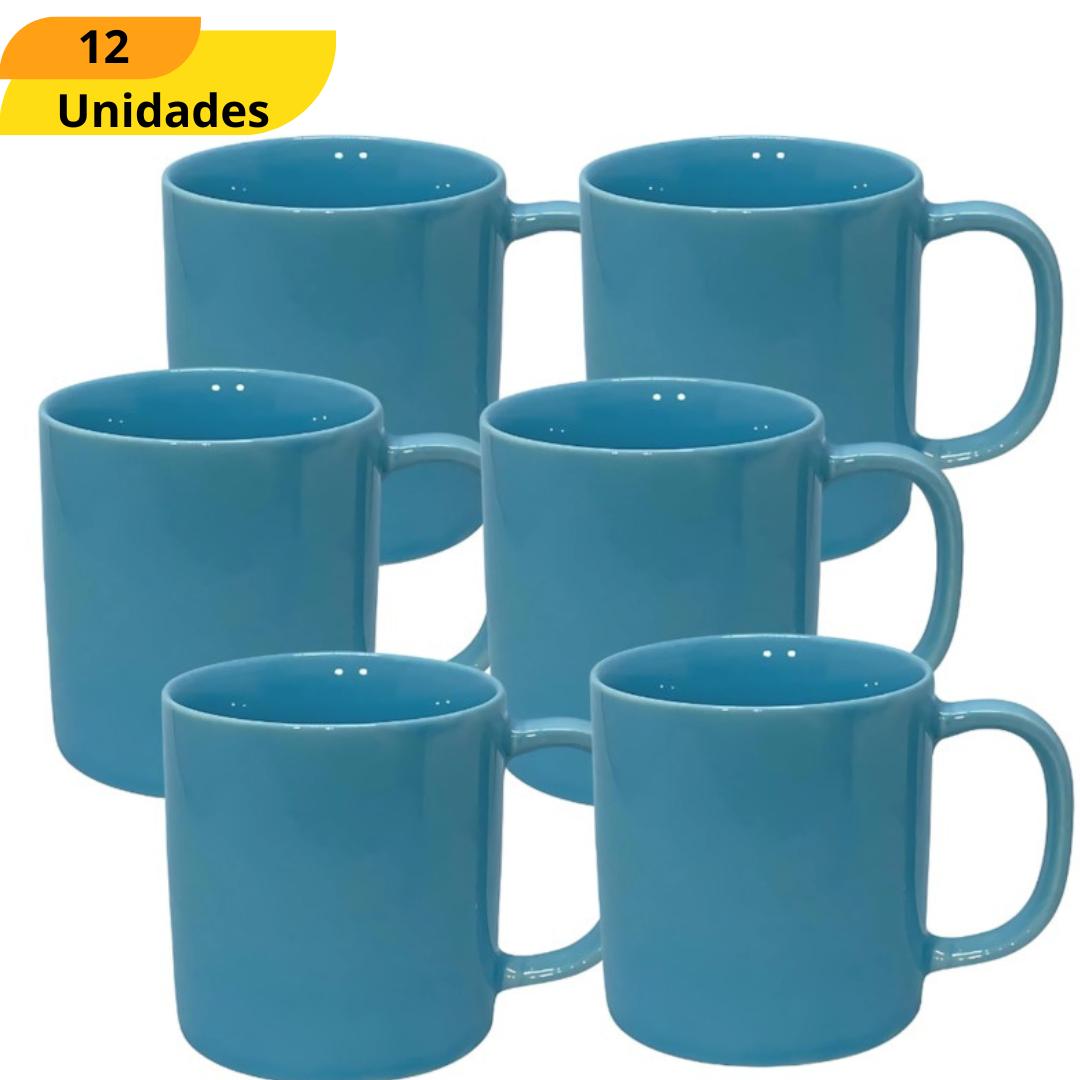 Caneca Reta 200Ml Azul Rr  - Cx 12 Unidades
