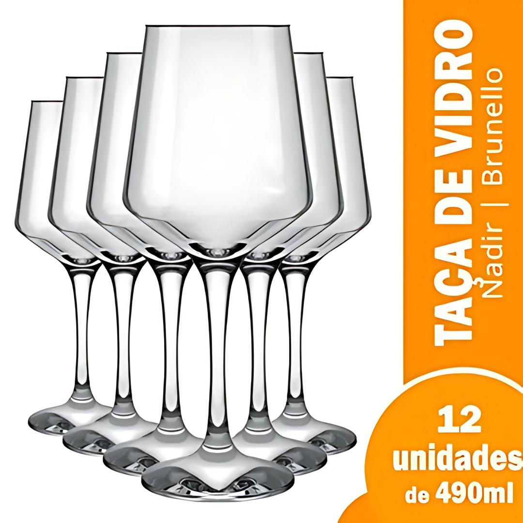 Taças Vinho Tinto Brunello 490Ml - Cx 12 Unidades