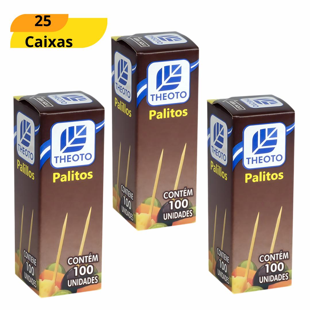 Palito De Dente 100 Unidades - Cx 25 Unidades