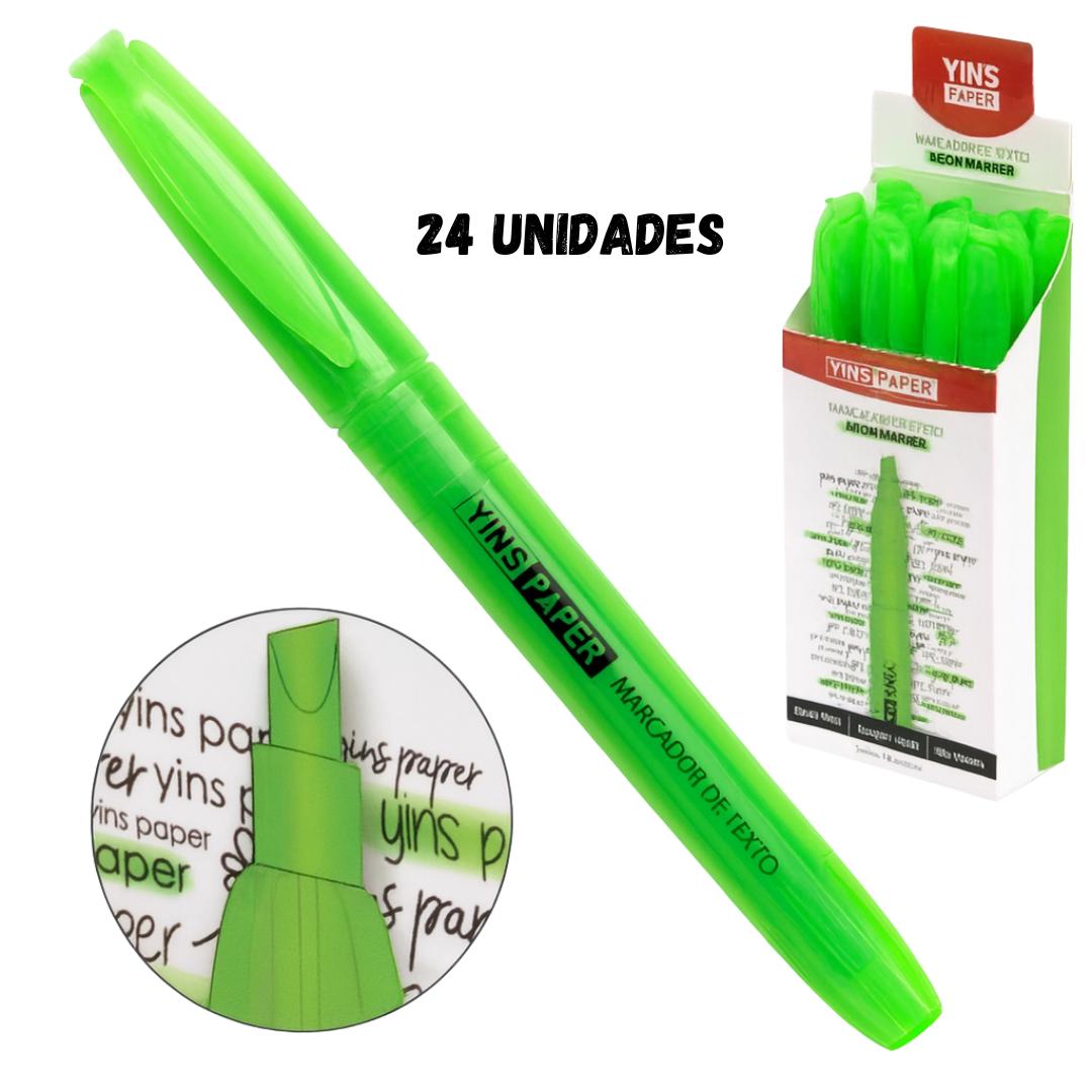 Marca Texto Verde Yins  - Cx 24 Unidades