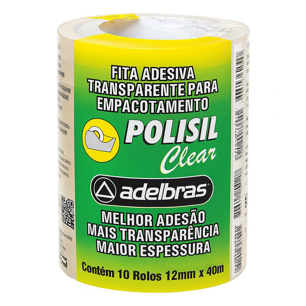 Fita Poli Transp 12X40 Uni Adelbras  - Cx 10 Unidades