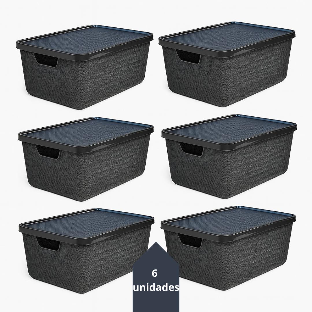 Organizador Jutta C/Tp Preta 16Lts Arqplast  - Cx 6 Unidades