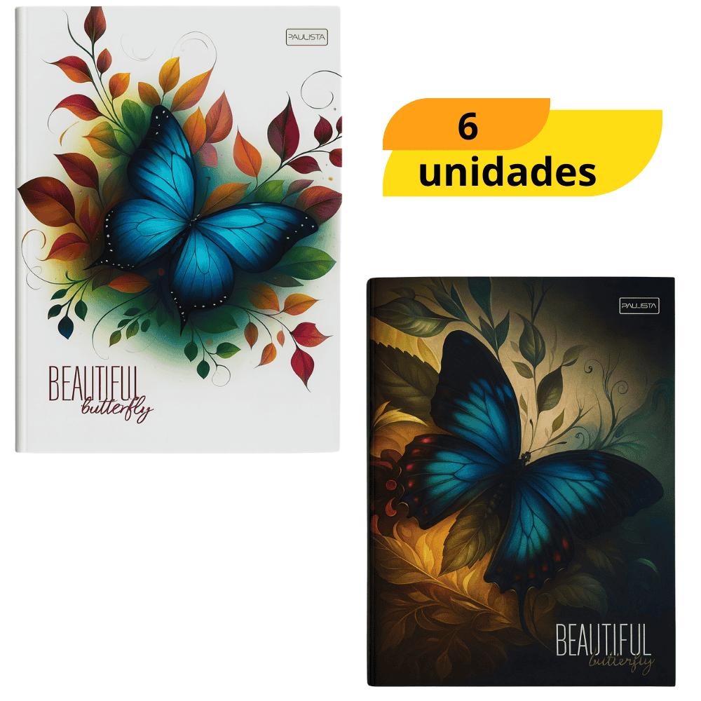 Caderno Brochura Cd Beautiful Butterfly Paulista - Cx 6 Unidades