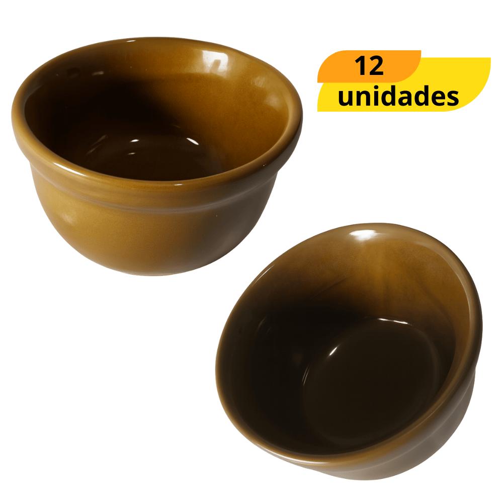 Cumbuca Porcelana Pequena Marrom 40M - Cx 12 Unidades