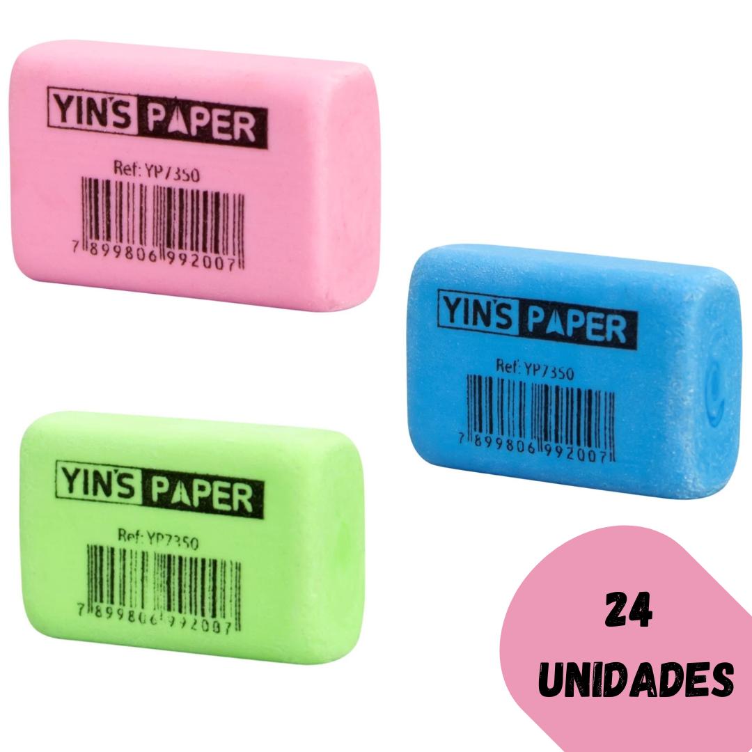Borracha 4B Neon Sortido Yins Yp7350 - Cx 24 Unidades